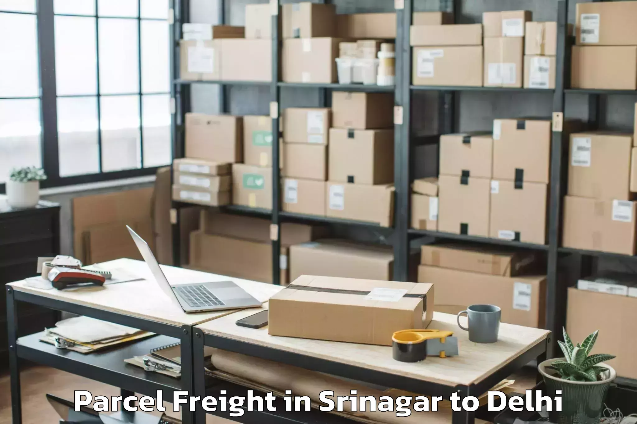 Srinagar to Defence Colony Parcel Freight